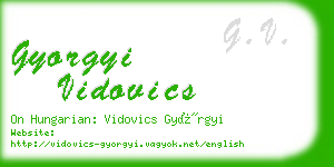 gyorgyi vidovics business card